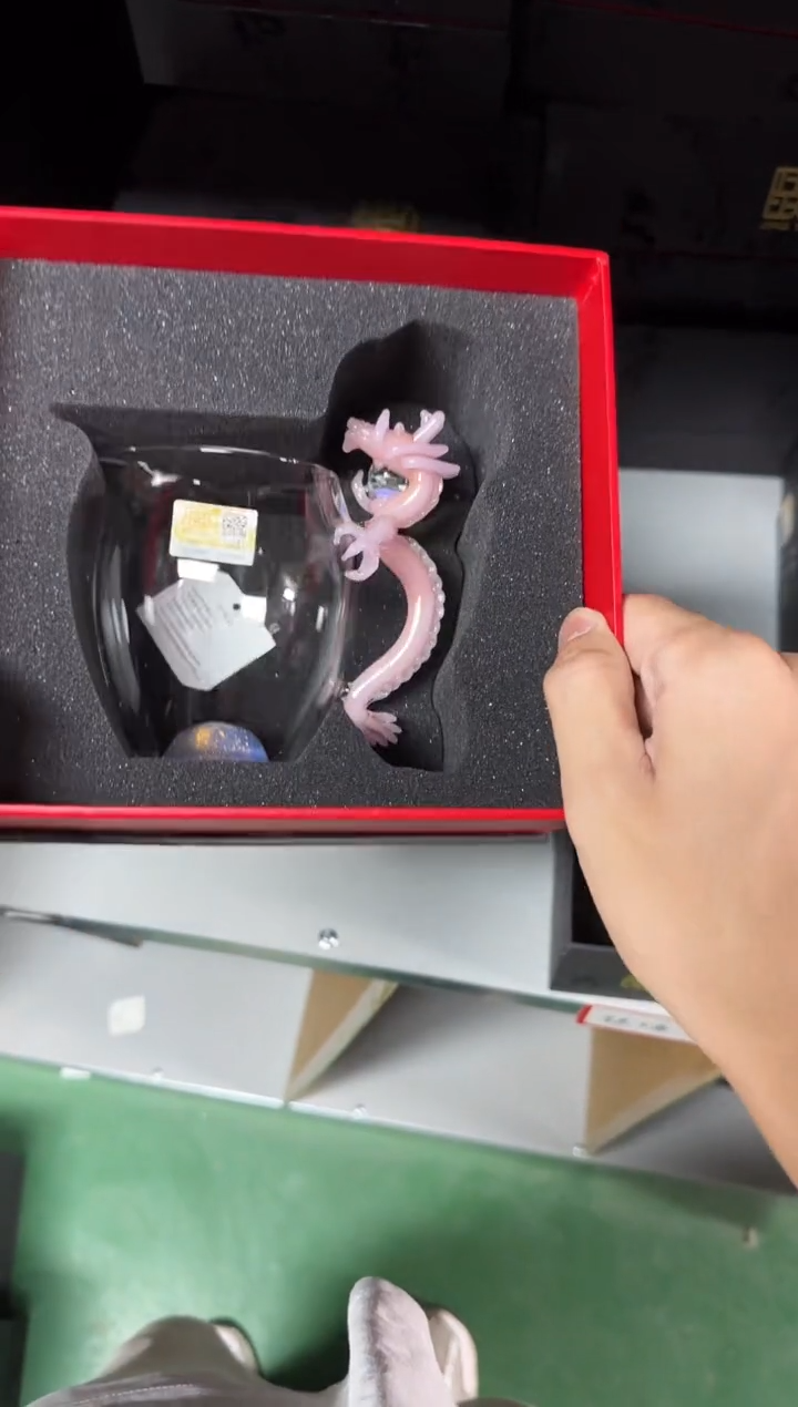 粉龙二代122编号加纯银滤嘴加琥珀色温茶器 晶焱