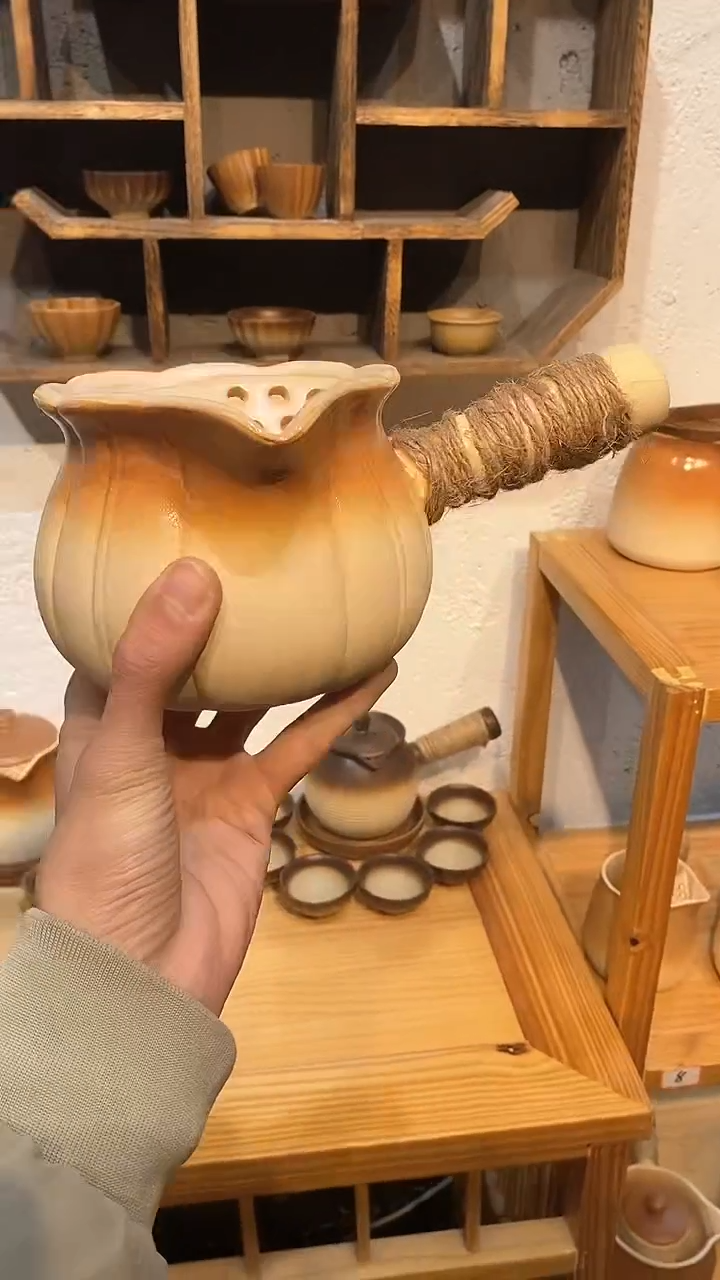 【闪购商品】800ml南瓜竖纹罐罐壶1212