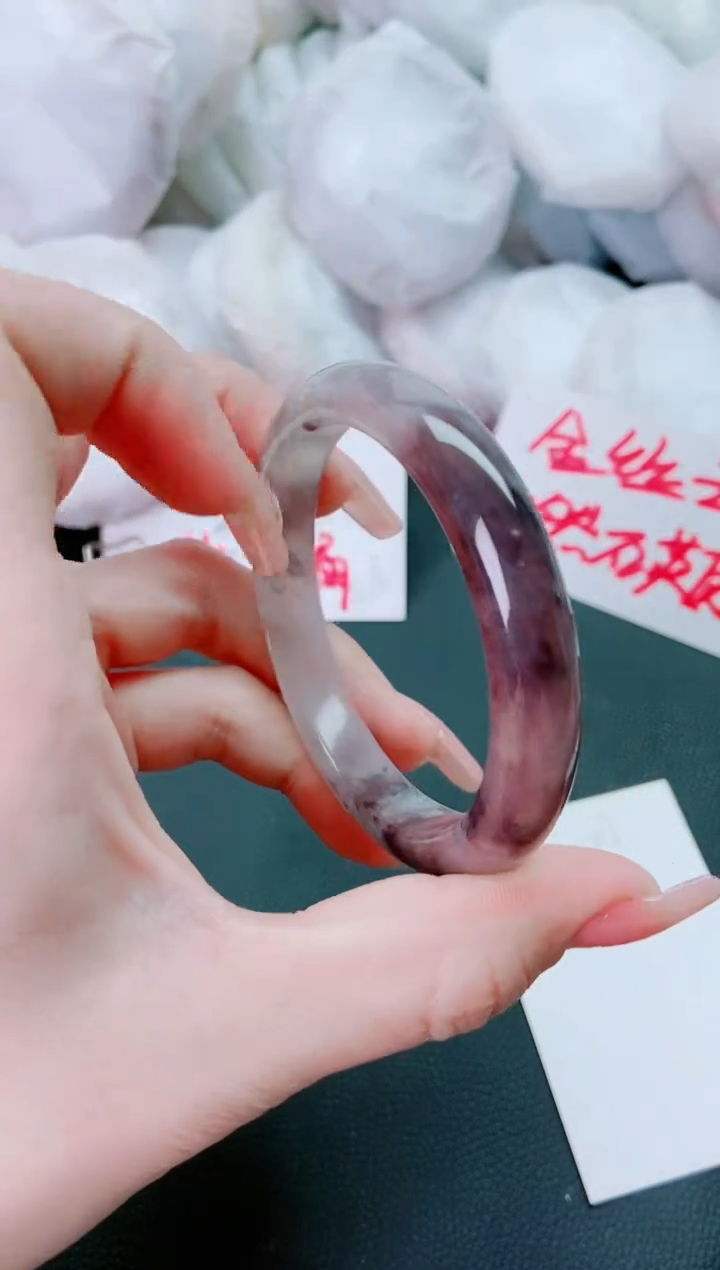 【闪购商品】石英质玉手镯未镶嵌N137-56-57