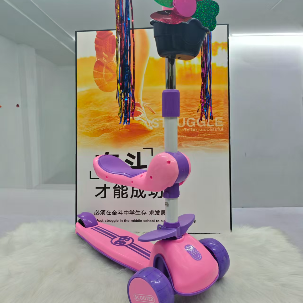 儿童三合一滑板车1 - 8岁可坐可骑男女宝宝加宽加厚滑滑车