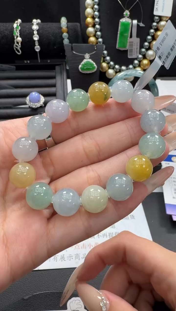 未镶嵌手链翡翠翡翠珠串