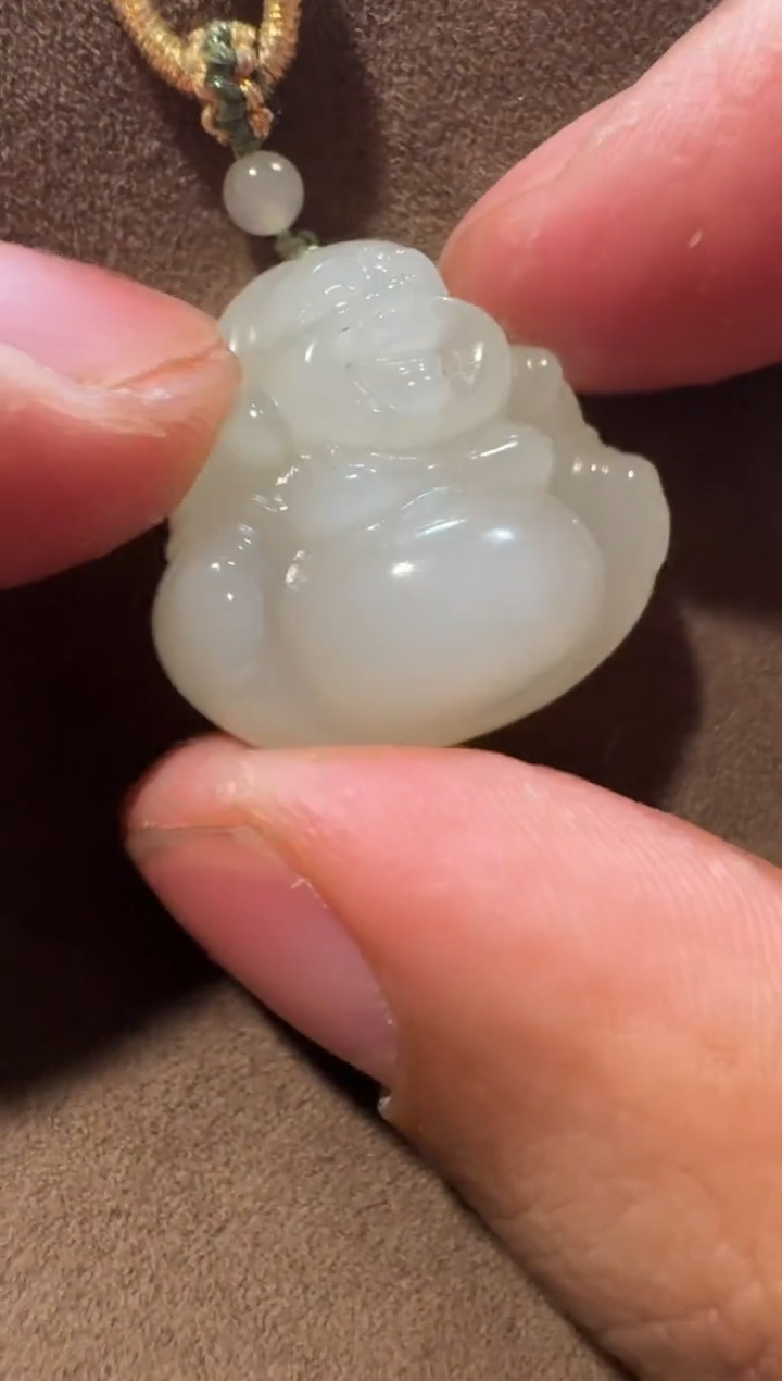 【闪购商品】和田玉吊坠未镶嵌1389和田玉笑佛