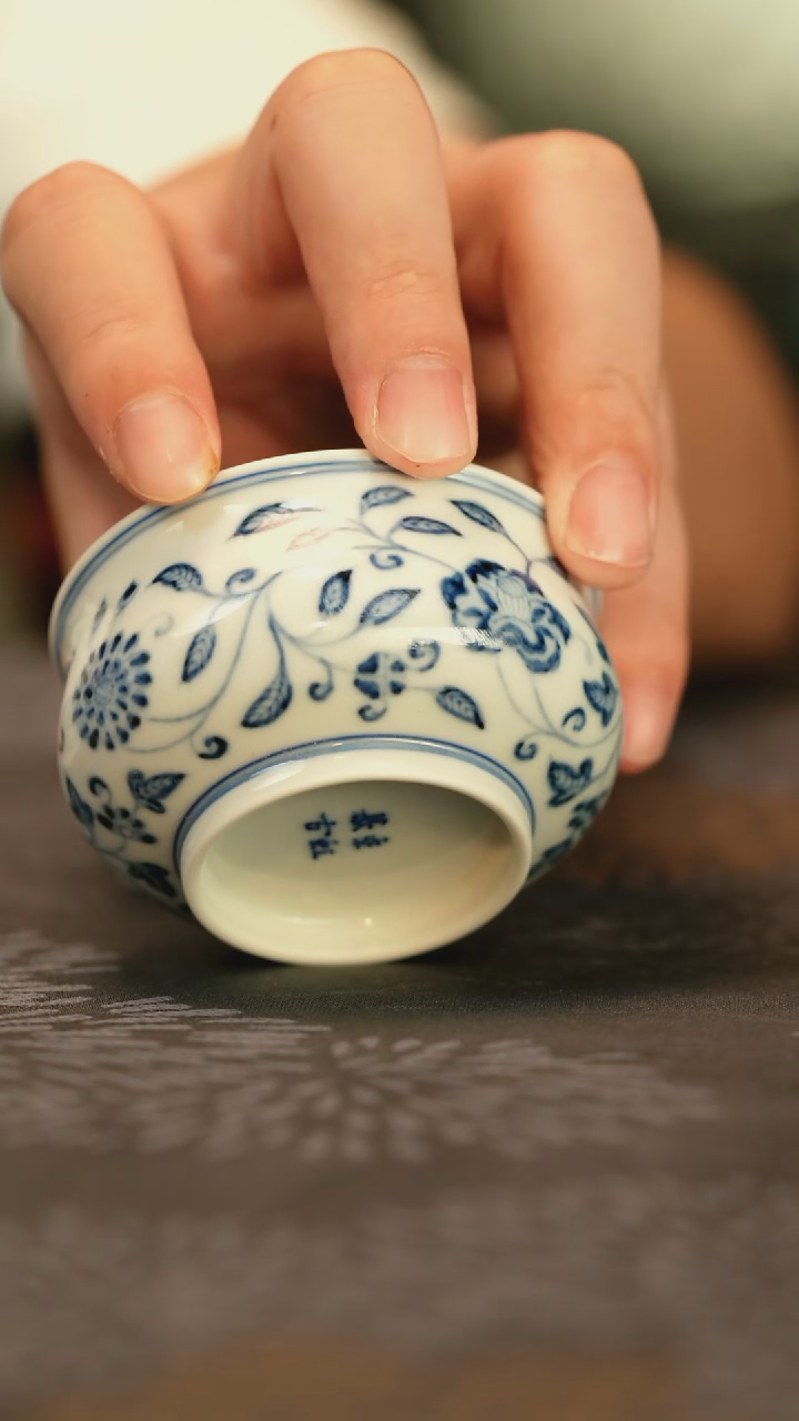 特价仿明四季花卉小炉式杯