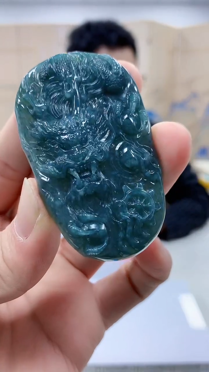 【闪购商品】定制翡翠未镶嵌5153bb-毛货挂件75