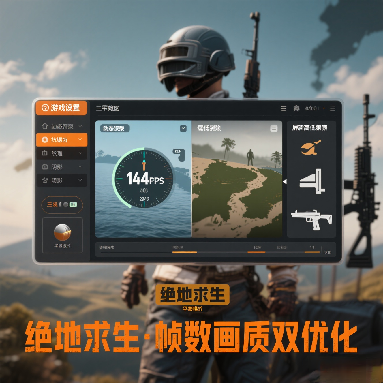 PUBG吃鸡画质掉帧优化低延迟丝滑画面FPS帧数提高卡顿延迟
