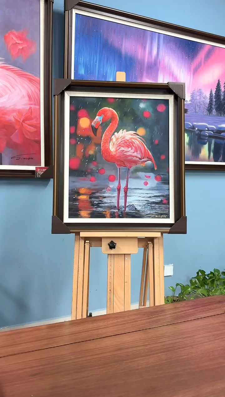 油画10火烈鸟-陶宗建-油画