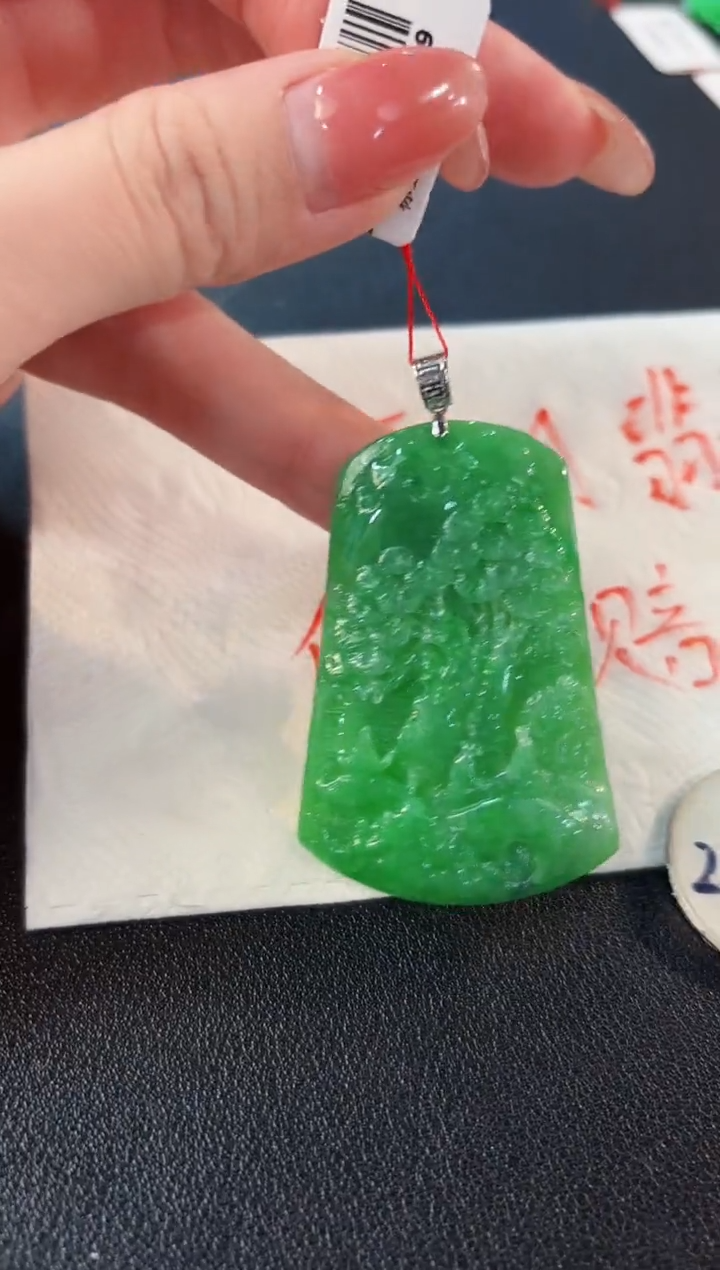 【闪购商品】翡翠颈饰18K金镶嵌 缅料A货/支持复检/一件