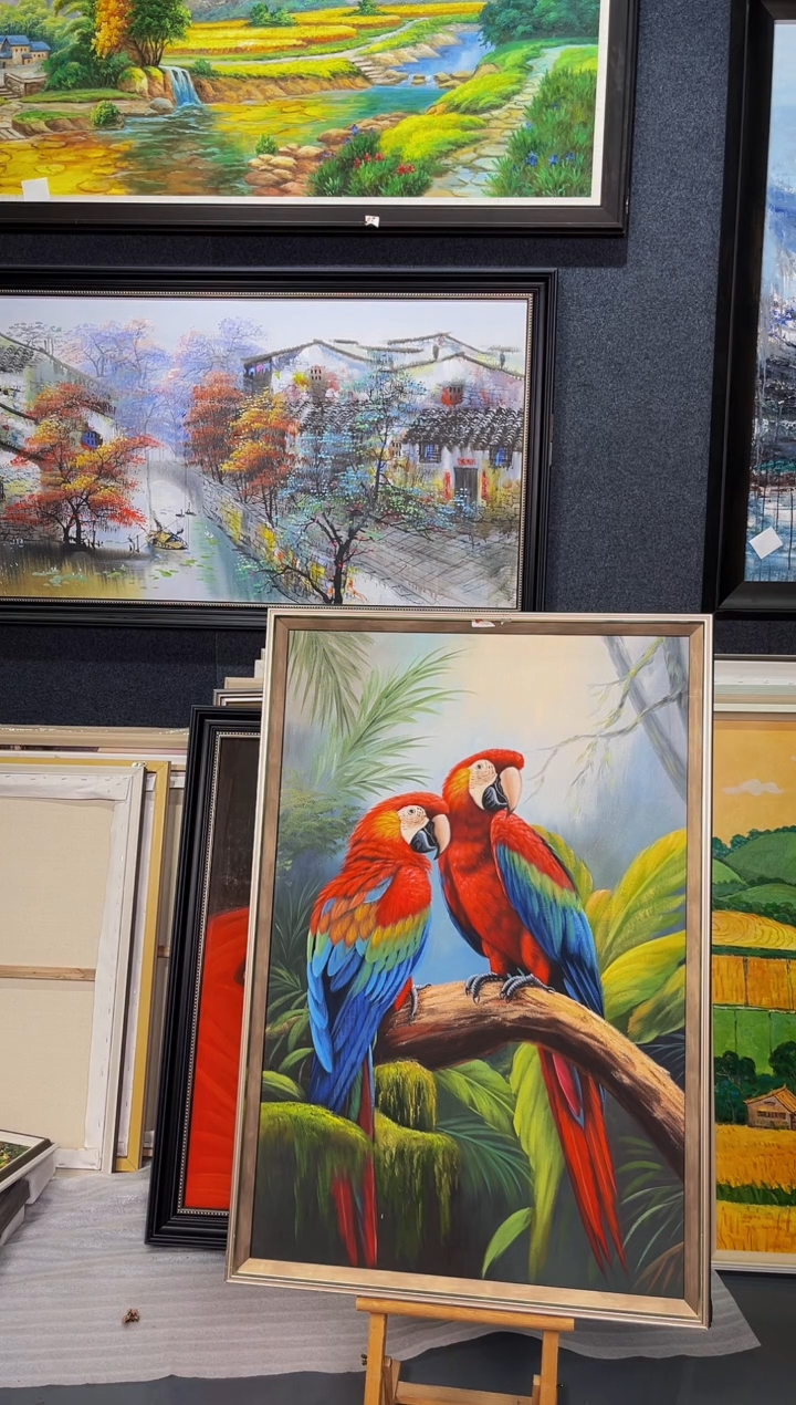 【闪购商品】油画94号 70*100 鹦鹉-手绘油画