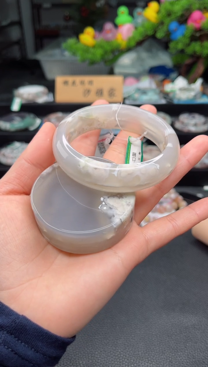石英质玉未镶嵌手镯59圈口 （赠品镯心）6536199