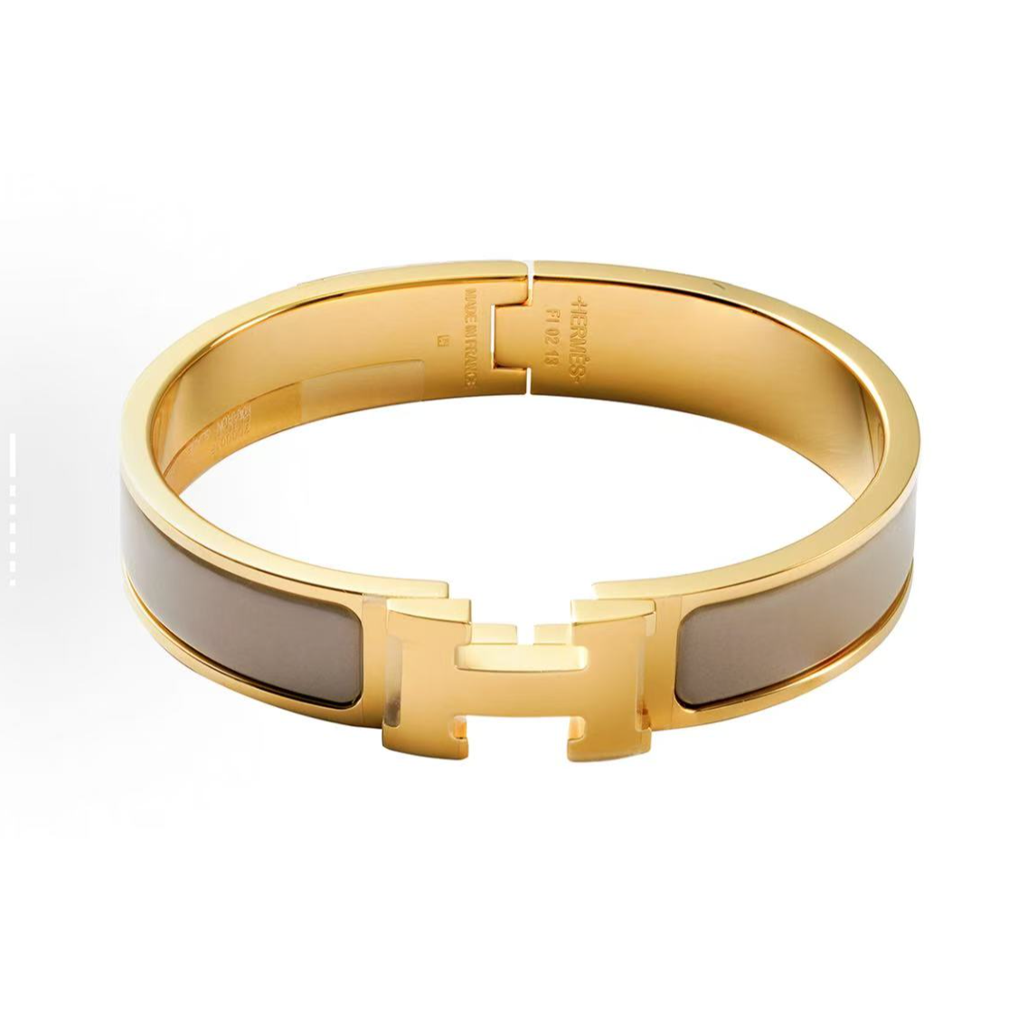 经典H镀金  女款珐琅手镯 HERMES PARIS 金