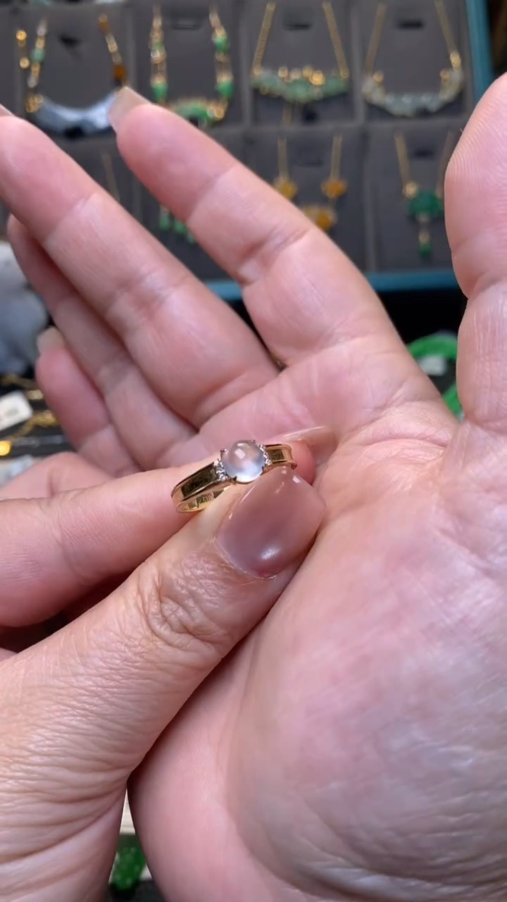 颈饰18K金镶嵌翡翠净货39818