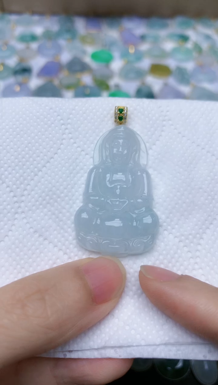 翡翠未镶嵌颈饰天然翡翠A货