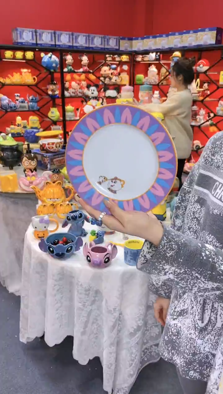 【闪购商品】1@@陶瓷茶壶太太糕点盘