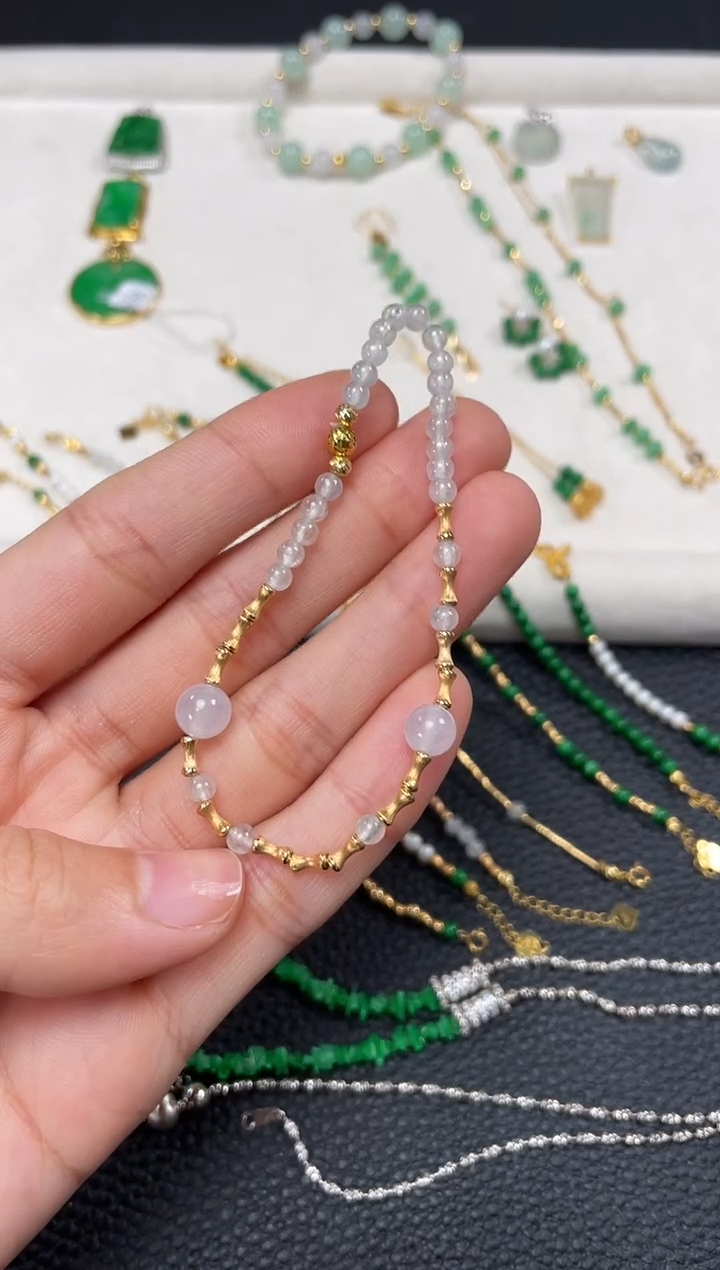 【闪购商品】翡翠吊坠(不含链)18K金镶嵌一个   JK438