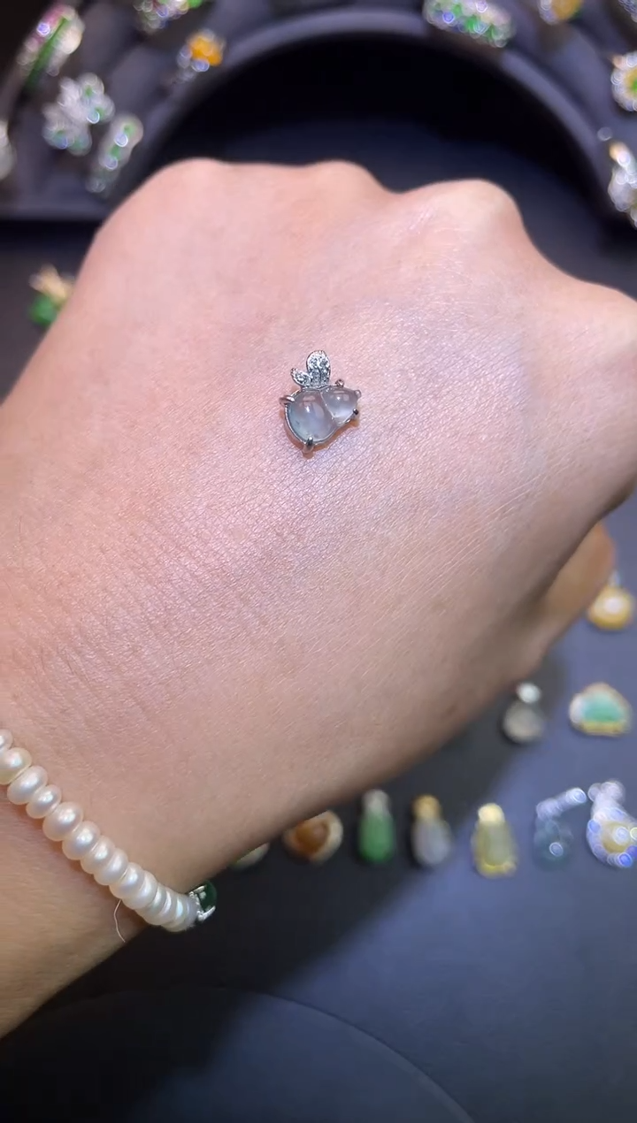 吊坠(不含链)银S925镶嵌翡翠1