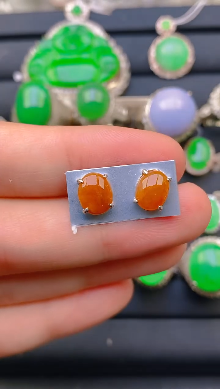 【闪购商品】翡翠戒指银S925镶嵌天然A货翡翠1