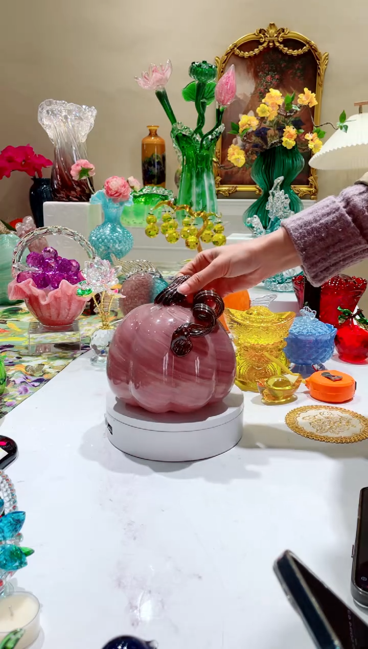 【闪购商品】琉璃手工艺品微瑕  紫金南瓜