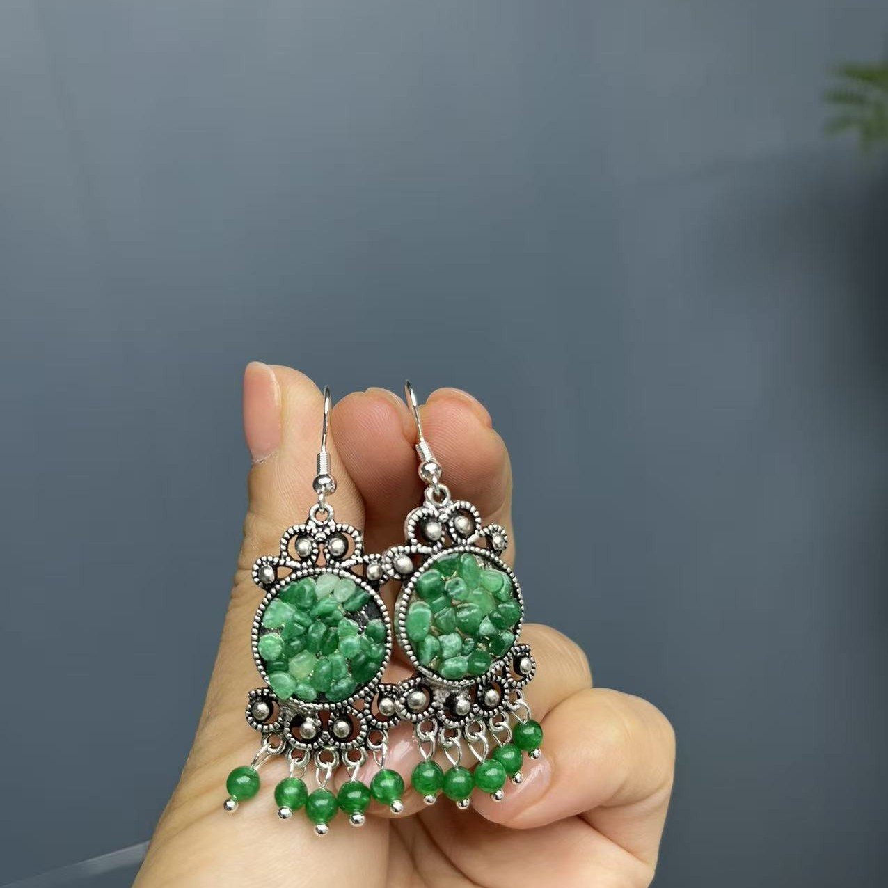 绿色耳钩DIY斜跨套装