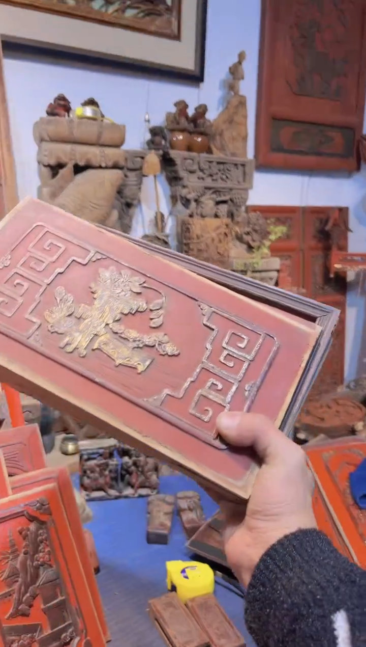 【闪购商品】香樟木老木雕老花板