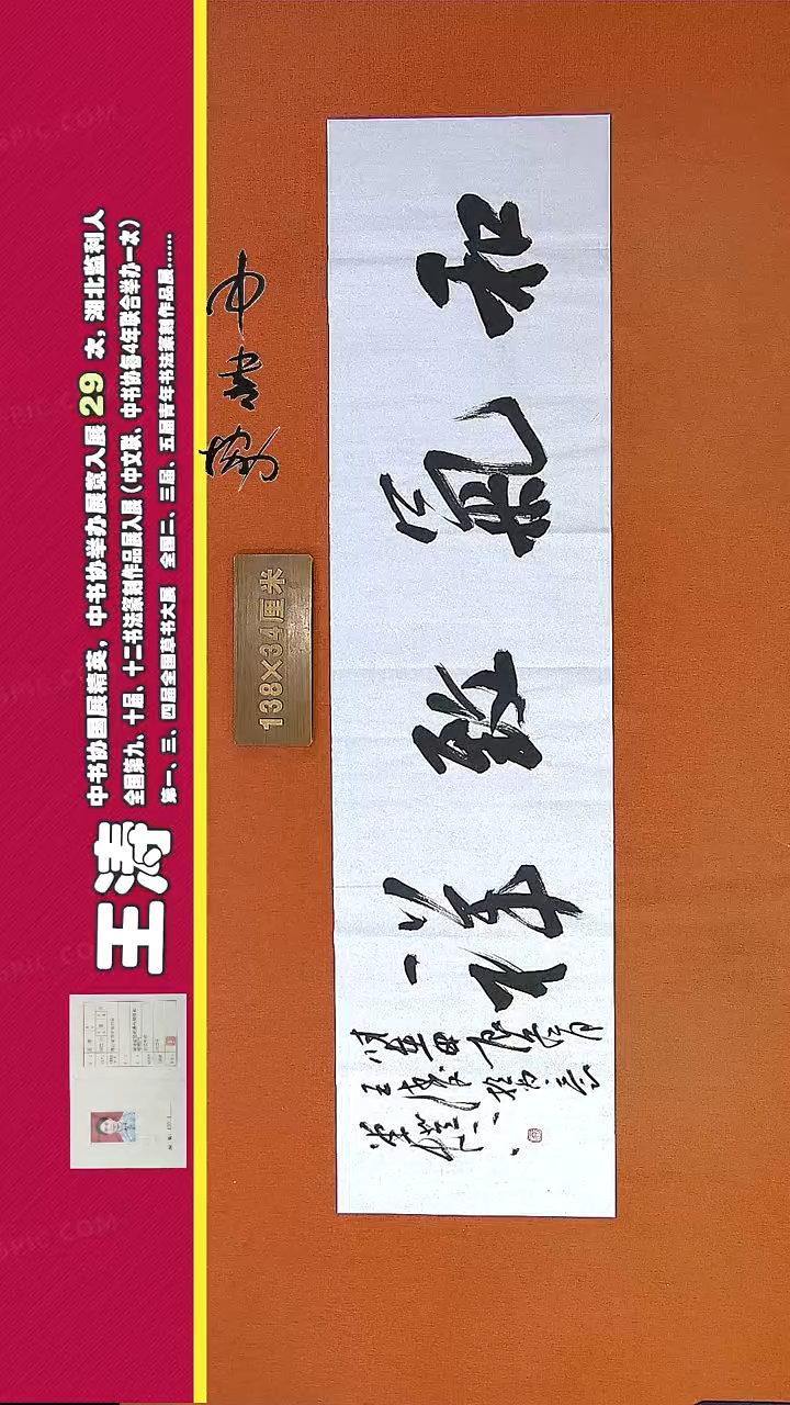 【闪购商品】书法245D王涛书法作品