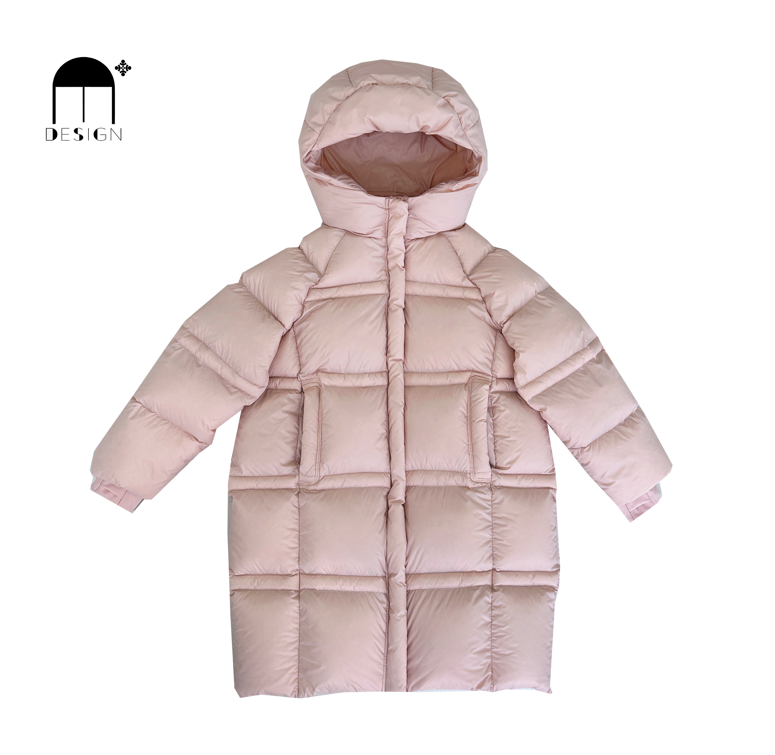 90白鹅绒儿童羽绒服纯色长款拉链厚款常规加厚冬装中大童025