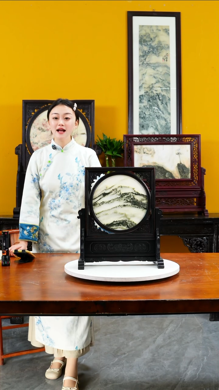 石材天然大理石画摆件