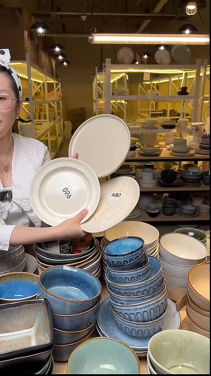 瓷297外贸尾货窑变釉下彩默认瑕疵