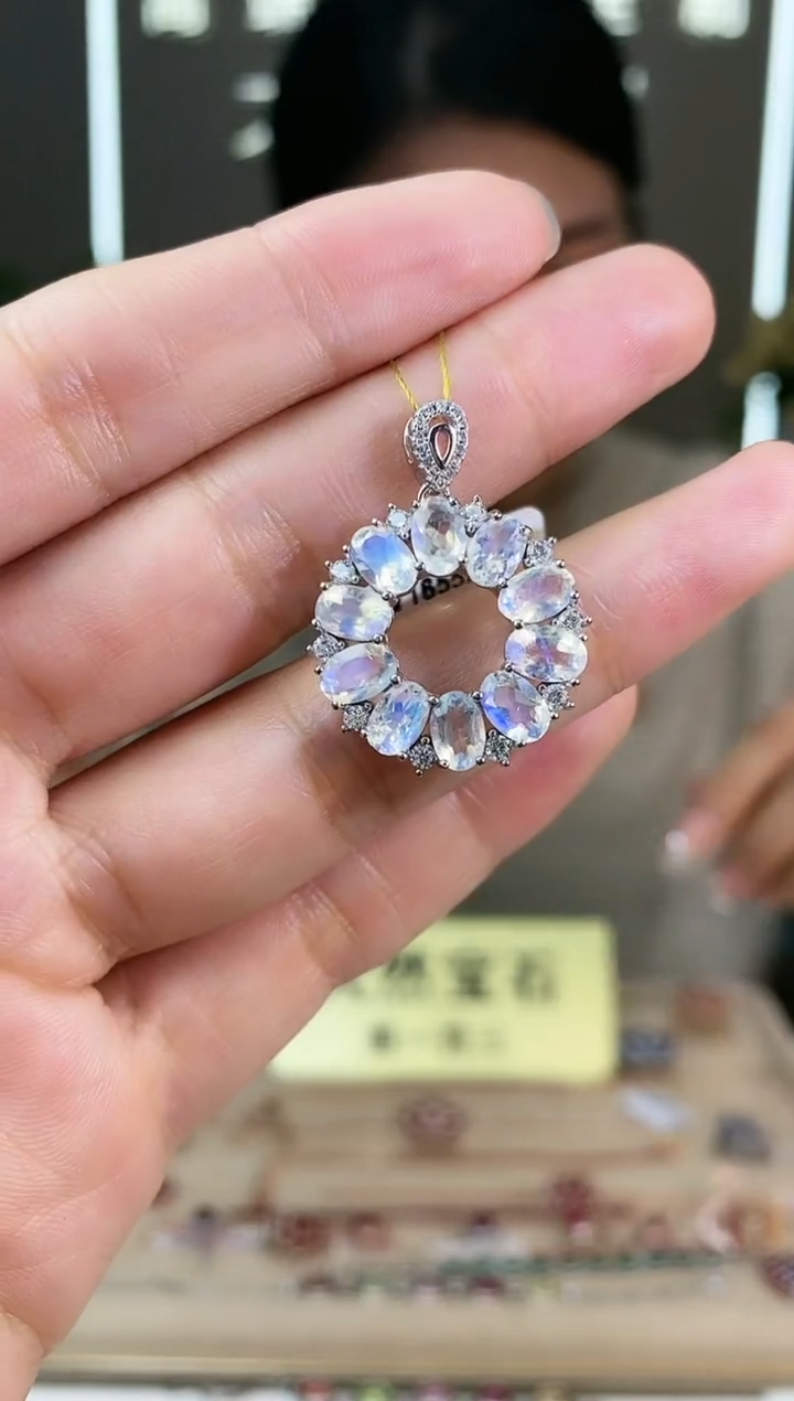 【闪购商品】月光石颈饰银S925镶嵌颈饰