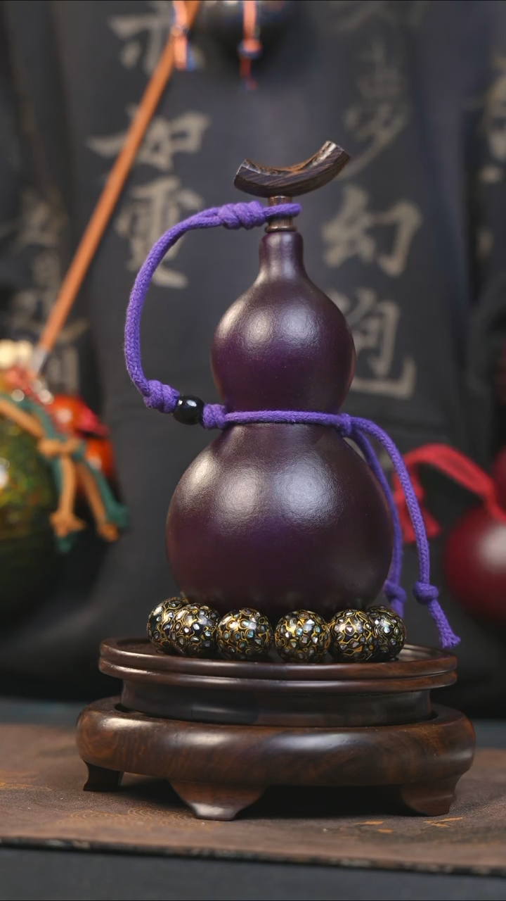 【闪购商品】YU295大漆酒葫芦不包手串及旋转底座