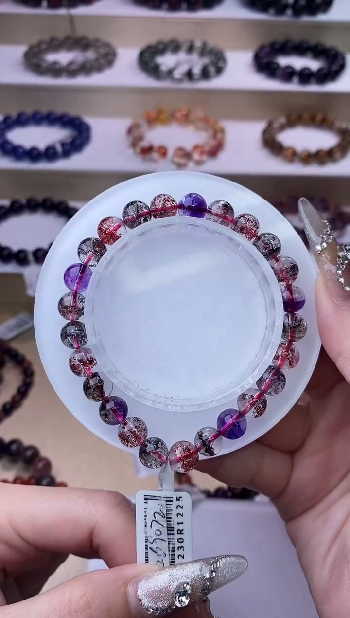 【闪购商品】水晶手链未镶嵌黑加仑超七单圈7m+