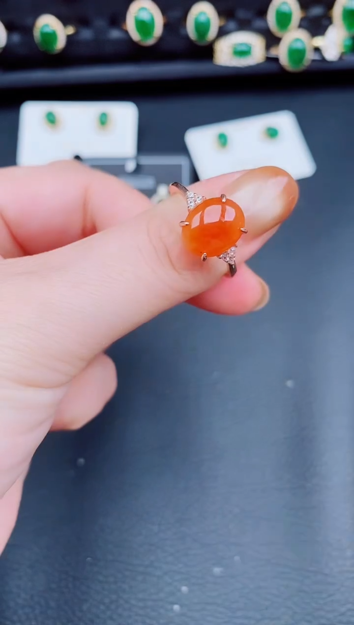 【闪购商品】翡翠戒指银S925镶嵌天然a货翡翠198