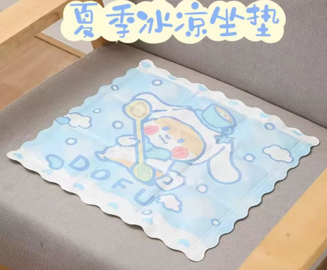 降温冰坐垫学生办公室座椅降温坐垫汽车座椅冰垫卡通图形夏天神器