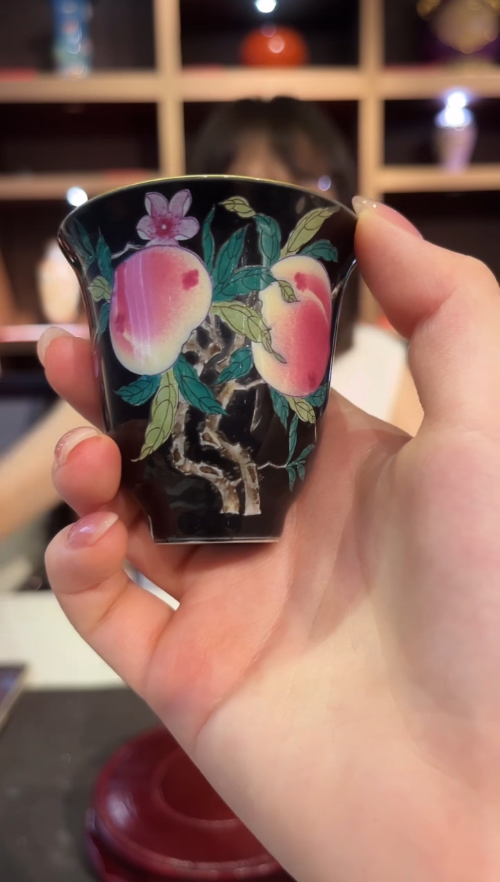 摆件E525王斌黑桃杯子