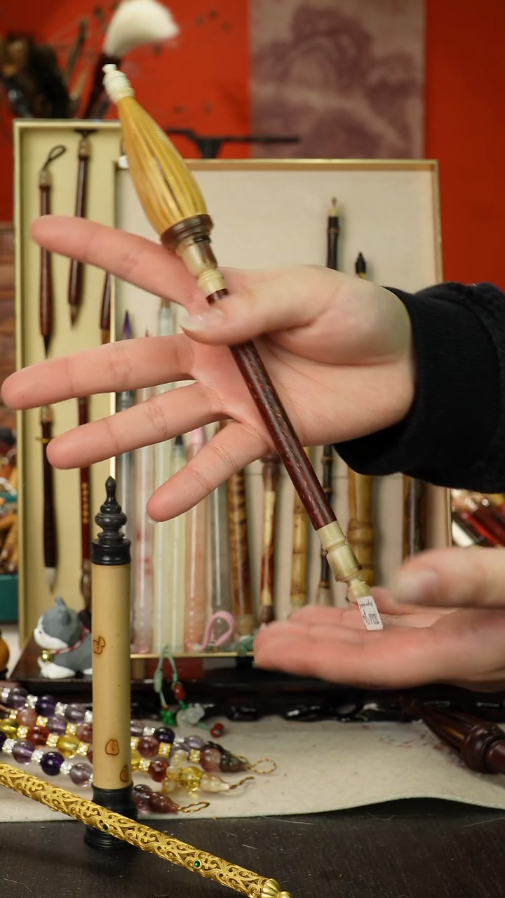 164号闪孤品高货毛笔链接 清水试笔 蘸墨不退 