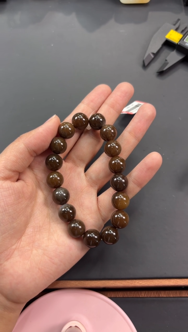 【闪购商品】和田玉手串未镶嵌若羌微色差卡12