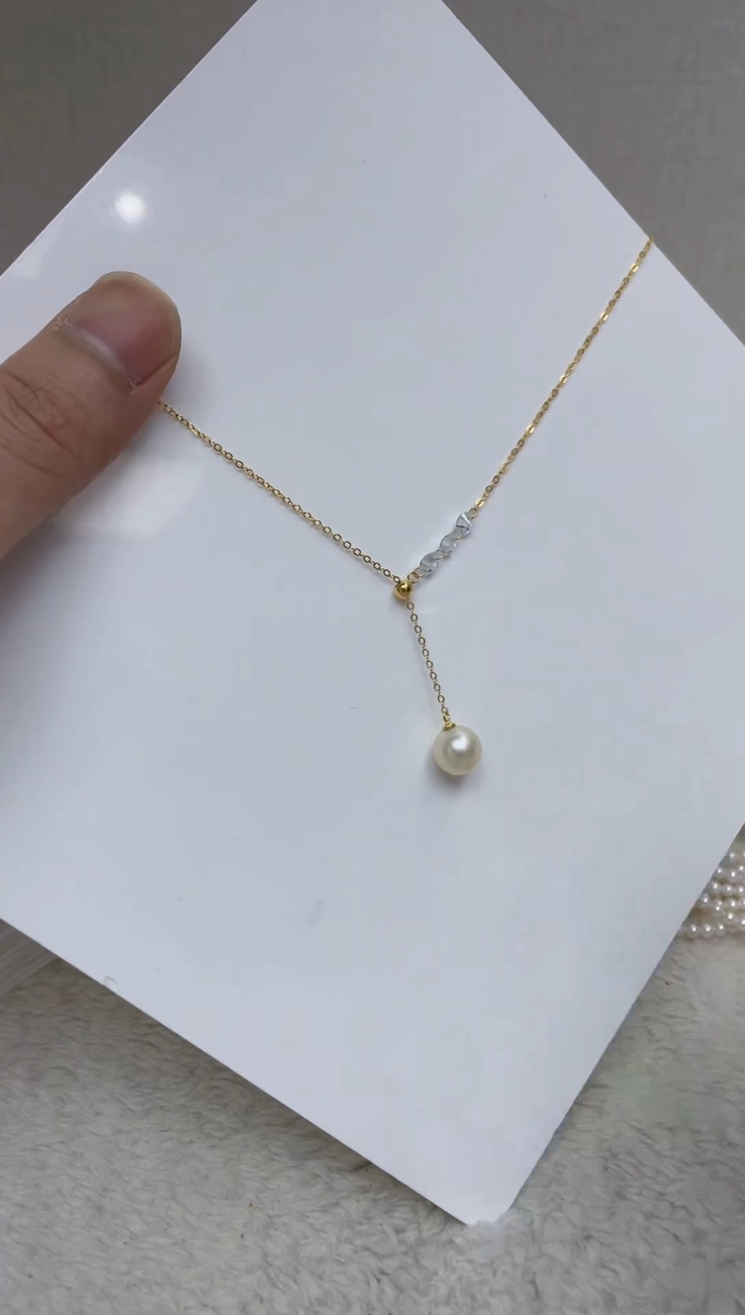 颈饰银S925镶嵌海水珍珠  