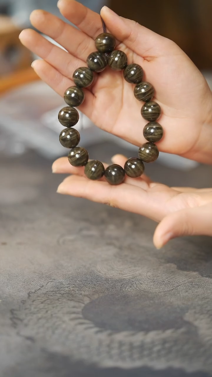 金丝楠满水波15MM单圈585