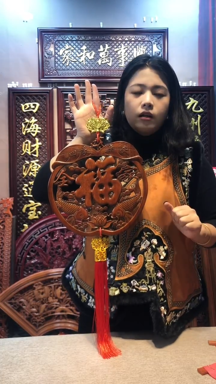 香樟木木雕款28公分苹果福