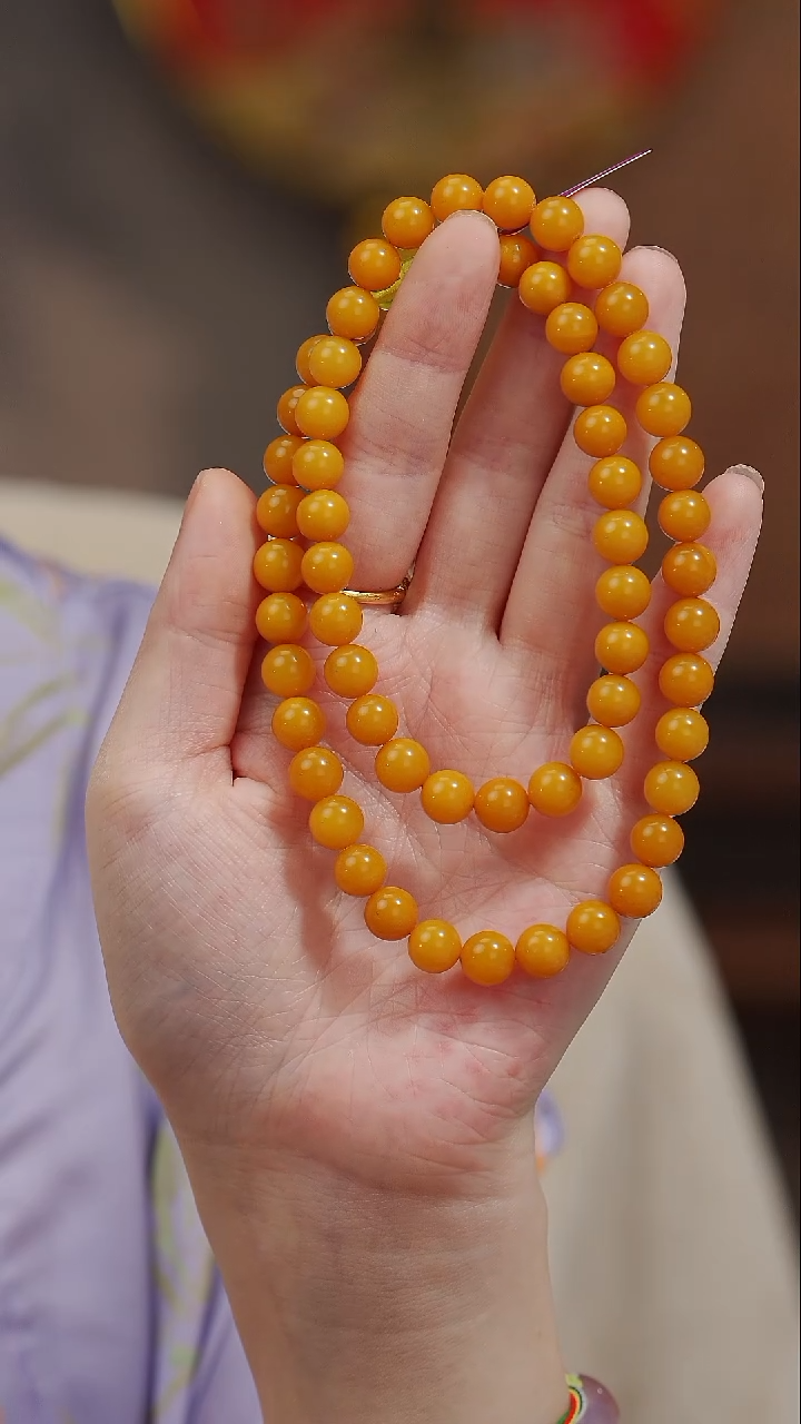 未镶嵌颈饰蜜蜡8+老蜡妈妈链