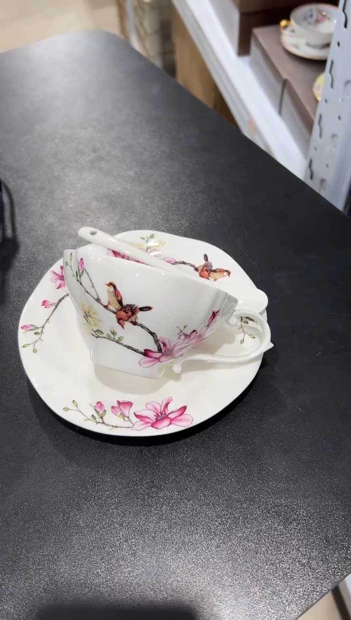 摆件骨瓷瓷器1........... （简装） 咖啡杯碟一套