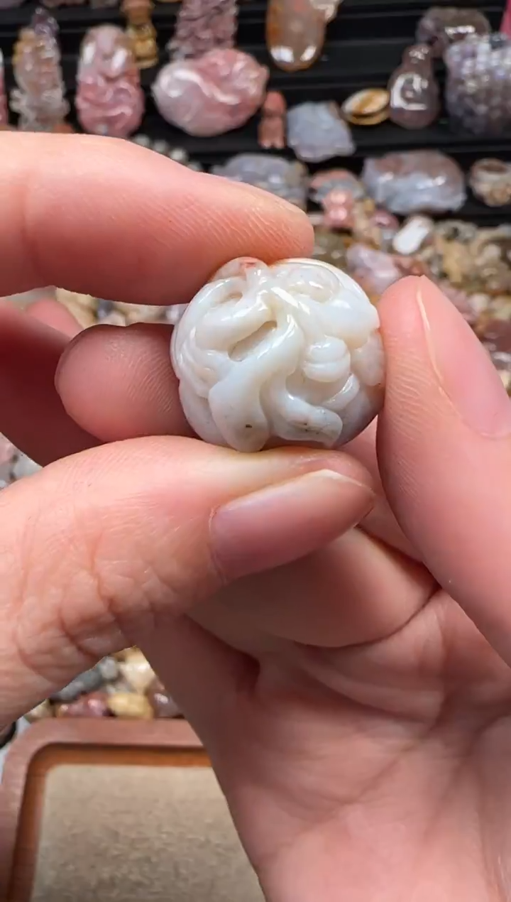 颈饰未镶嵌硅化珊瑚（珊瑚玉）098