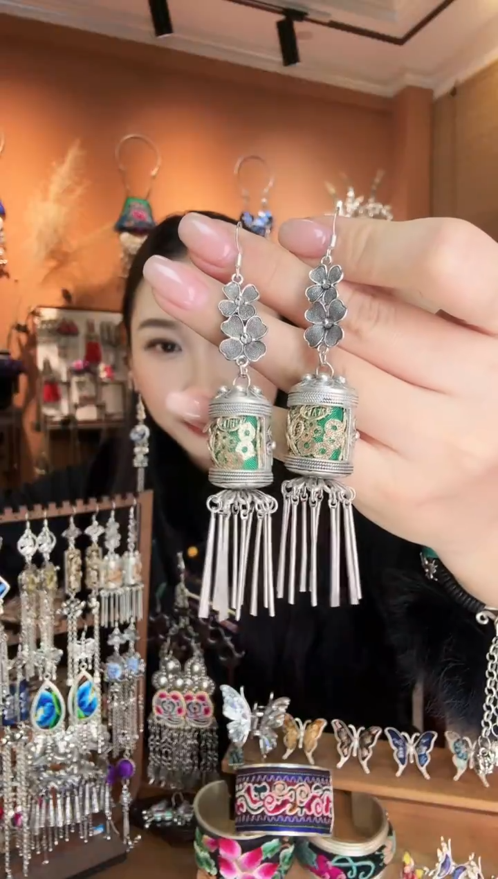 刺绣纯手工民族风耳环