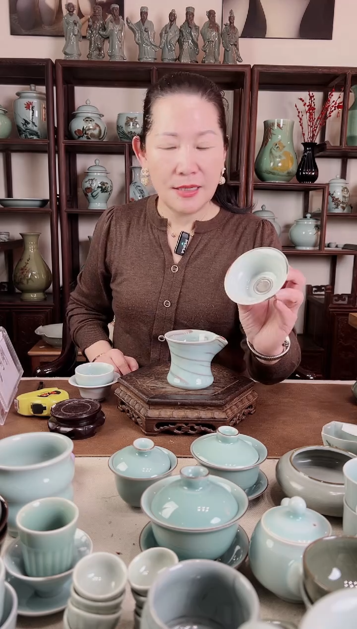 纯手工 绞胎 茶漏