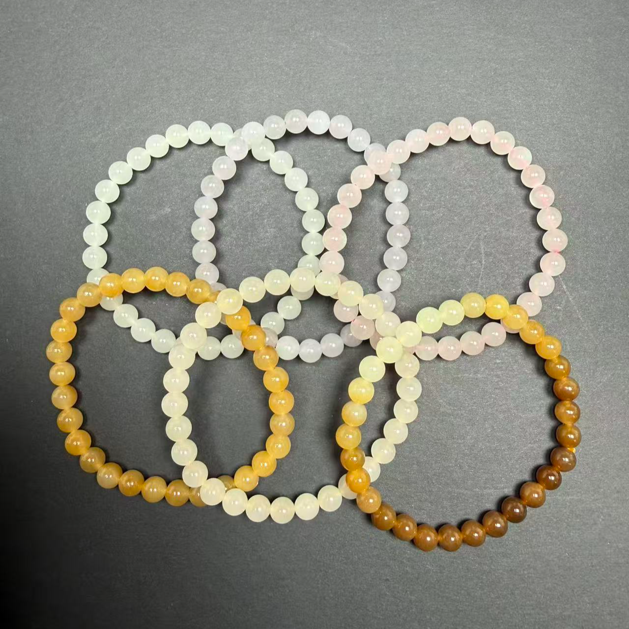 卡6mm圆珠小串天然和田玉手串多色可选甜美风多样性发货拍一发一