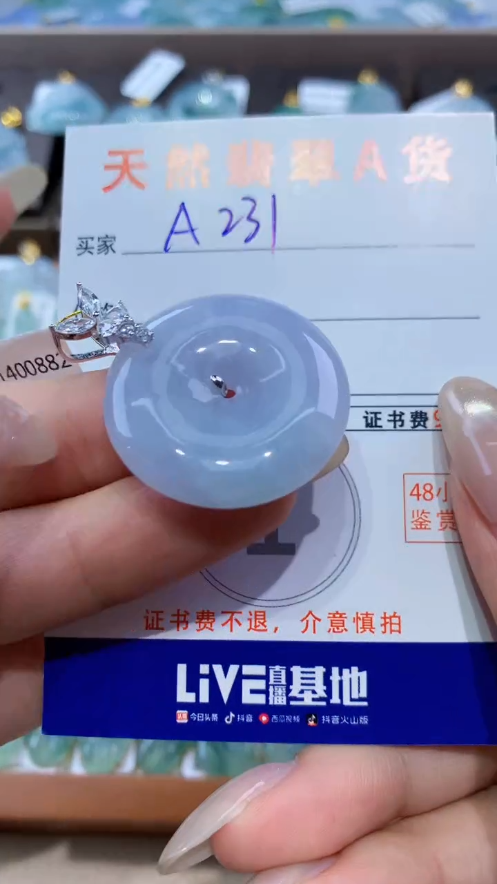 颈饰未镶嵌翡翠天然翡翠A货挂件