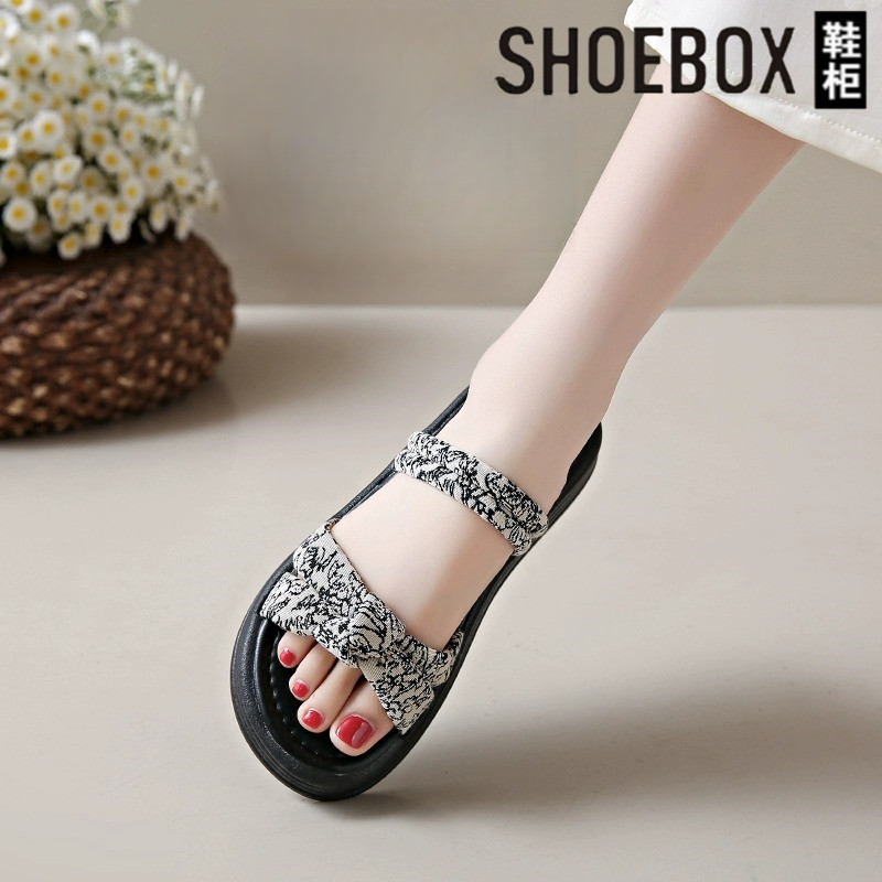 达芙妮集团鞋柜凉拖鞋女款夏季2025外穿厚软底孕妇防滑一字托凉鞋