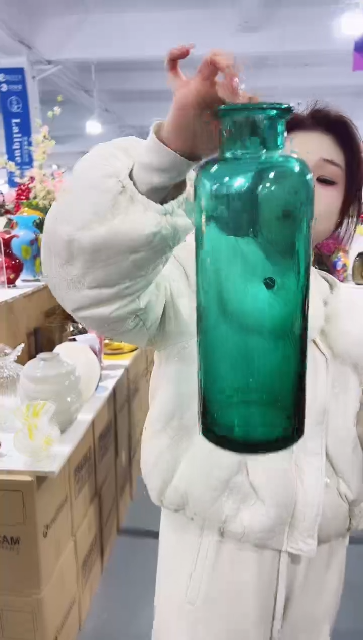 【闪购商品】玻璃乐之沭花瓶微瑕-LKFI