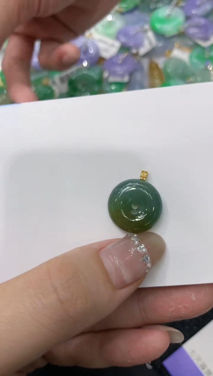 【闪购商品】翡翠颈饰18K金镶嵌222222222