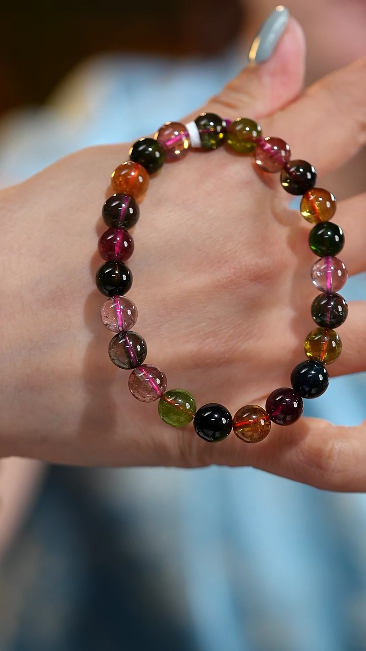 未镶嵌颈饰碧玺S54179多样性发一碧玺手串8mm