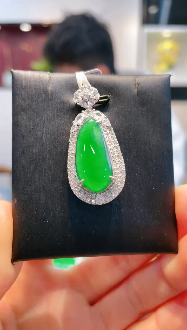 【闪购商品】翡翠颈饰未镶嵌A34天然A货翡翠吊坠（不含链）